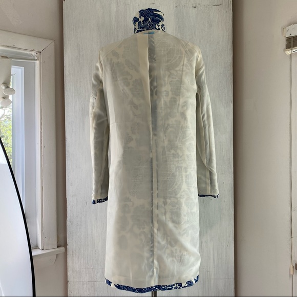SOLD $$$  J. McLaughlin blue floral cotton coat NEW - Picture 8 of 10